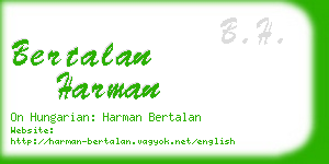 bertalan harman business card